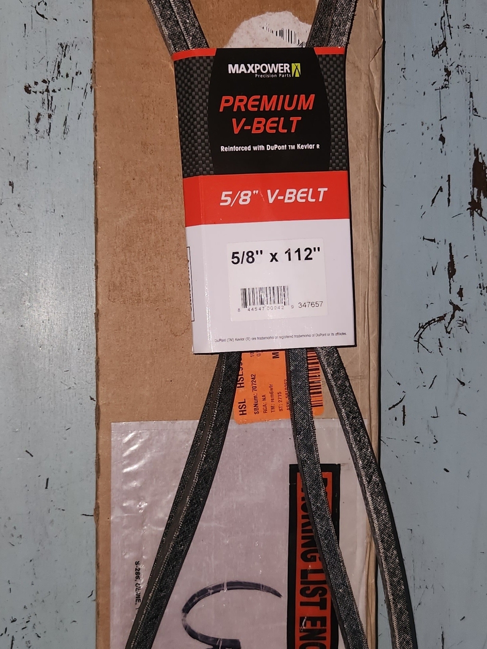 MAXPOWER Premium 5/8" V-Belt in Black